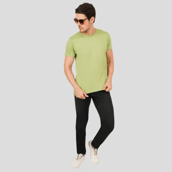 1-1-2.webp Kiwi Green Solid Round Neck Tshirt