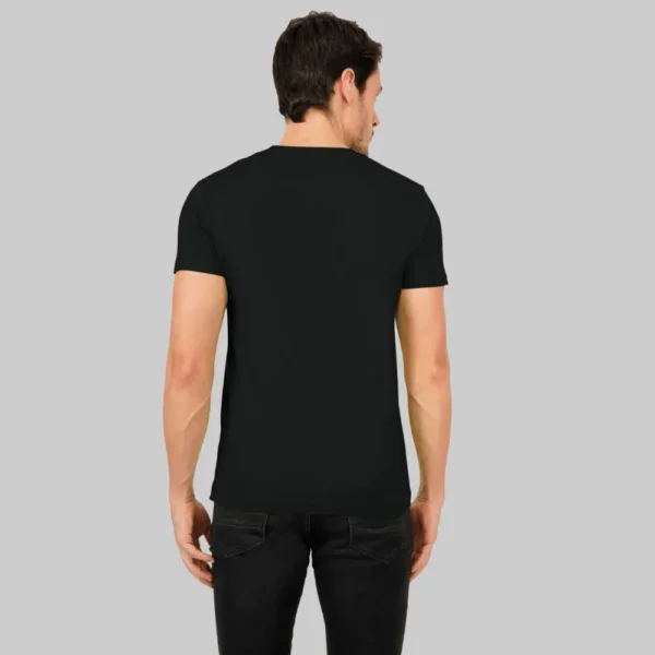1-1.webp Black Solid Round Neck Men Tshirts