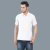 1-10.webp White Solid Polo Tshirt