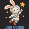 1 (4) Black Kids T-Shirt – Astronaut Bunny