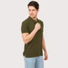1-7.webp Olive Green Solid Polo Tshirts