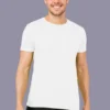 1-9.webp White Solid Round Neck Tshirts