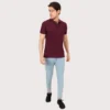 Maroon Solid Polo Tshirt