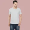 Grey HTR  Solid Round NeckMen