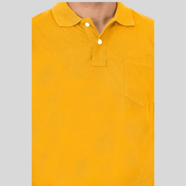 Golden Yellow Polo Neck Tshirt