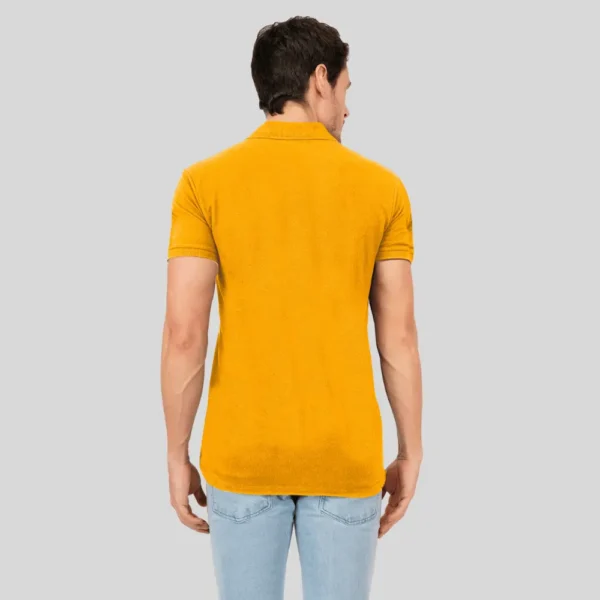 Golden Yellow Polo Neck Tshirt