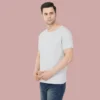 Grey HTR  Solid Round NeckMen