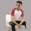 12-1-1.webp Raglan TShirt Cardinal HTR White