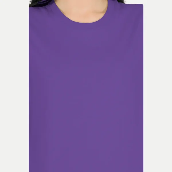 Purple Solid Women Tshirts