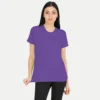 Purple Solid Women Tshirts