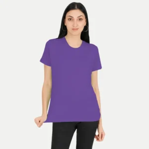Purple Solid Women Tshirts
