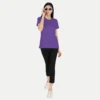 Purple Solid Women Tshirts