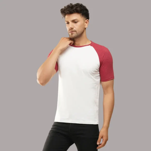 13-1.webp Raglan TShirt Cardinal HTR White