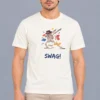 Off-White Men’s Cotton Round Neck T-Shirt – Swag Skeleton