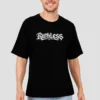 16 (5) Black Oversized T-Shirt – Ruthless Gothic Typography