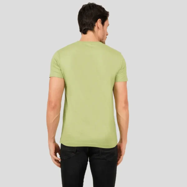 2-1-1.webp Kiwi Green Solid Round Neck Tshirt