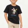 2 (10) Black Kids T-Shirt – Astronaut Bunny