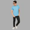2-2-2.webp Ocean Blue Solid Round Neck Tshirt