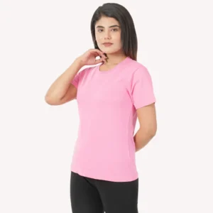 2-2-3.webp Pink Solid Women TShirts