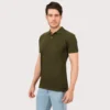 2-7.webp Olive Green Solid Polo Tshirts