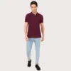 Maroon Solid Polo Tshirt