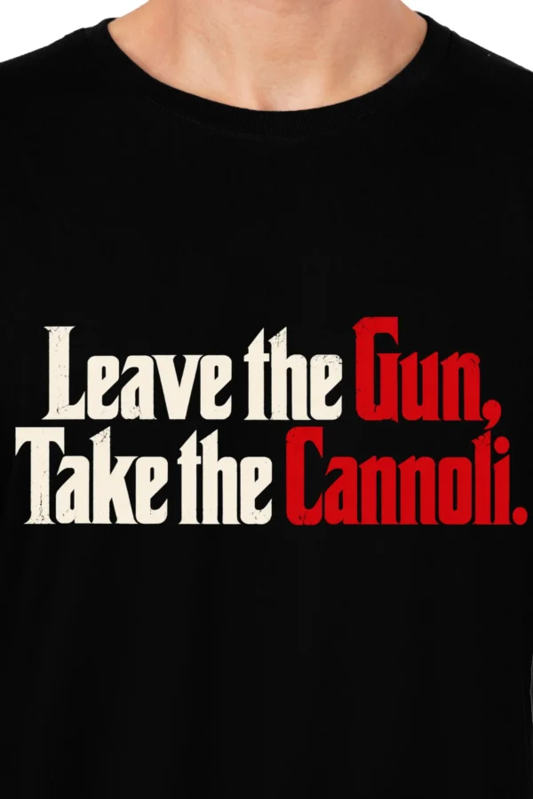 20 (1) Black Oversized T-Shirt – Leave the Gun, Take the Cannoli