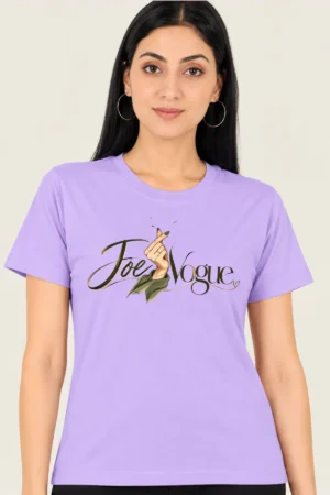 21 (2) Lilac Women’s Cotton Round Neck T-Shirt – Joe Vogue Signature