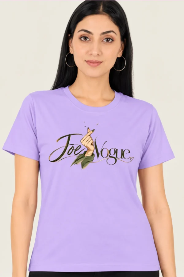Lilac Women’s Cotton Round Neck T-Shirt – Joe Vogue Signature