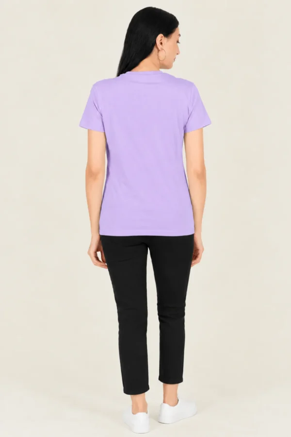 Lilac Women’s Cotton Round Neck T-Shirt – Joe Vogue Signature