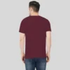 Maroon Solid Round Neck Tshirt