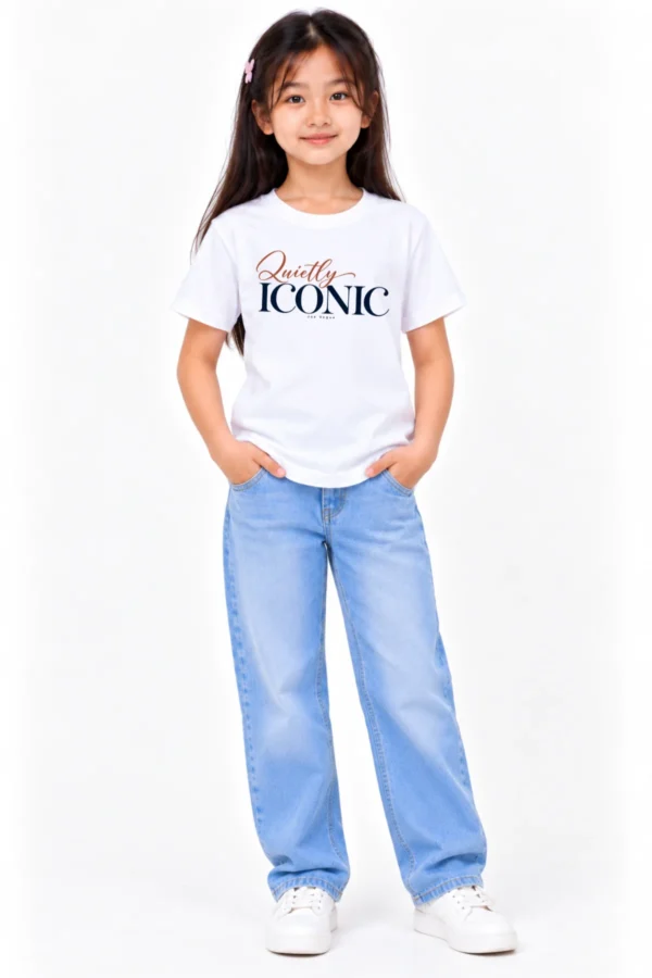 Kids T-Shirt – White | Quietly Iconic – Joe Vogue Juniors