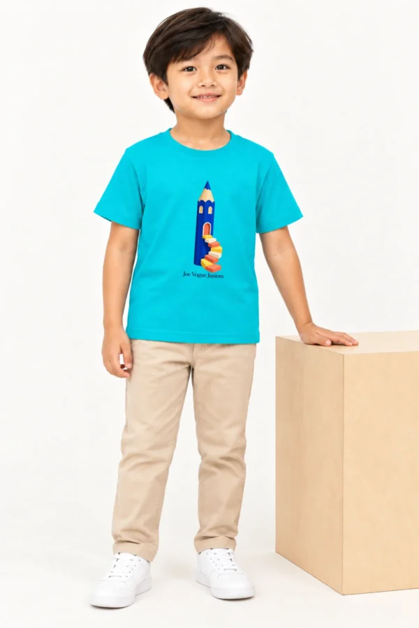 Kids T-Shirt – Teal Color | Joe Vogue Juniors