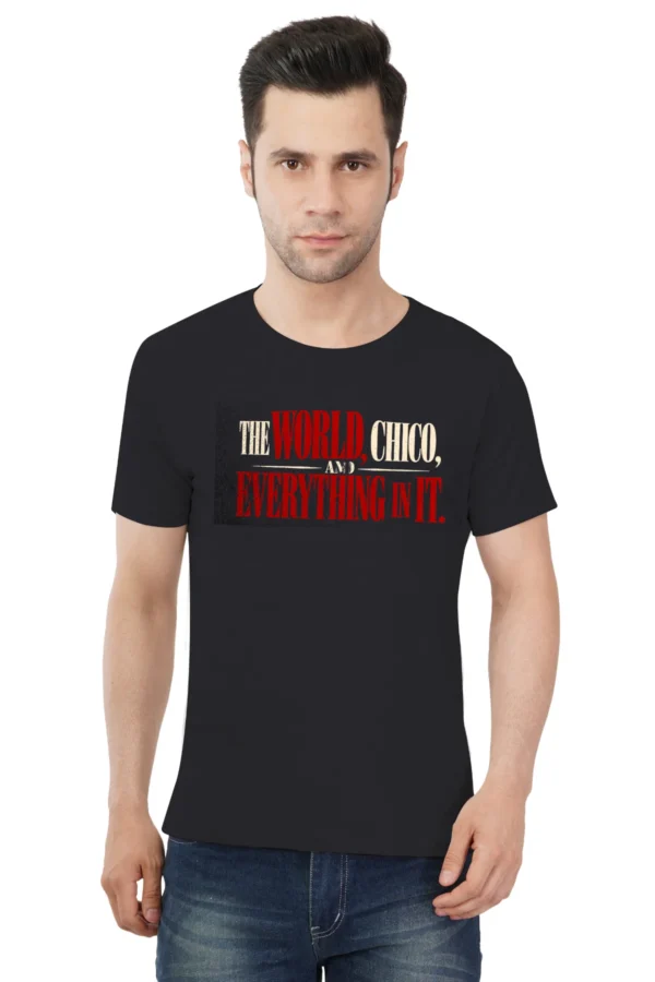 Black Round Neck T-Shirt – The World Chico and Everything in It