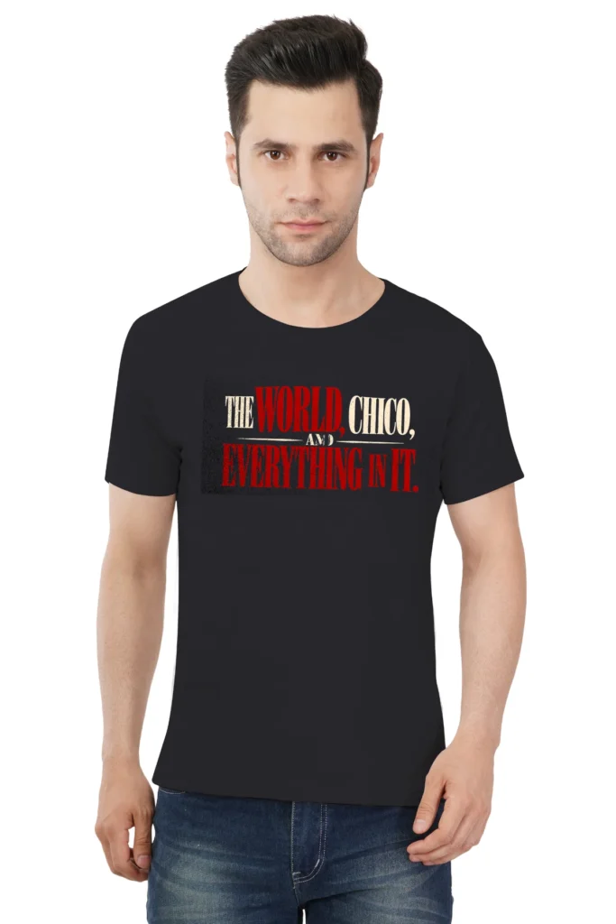 Black Round Neck T-Shirt – The World Chico and Everything in It