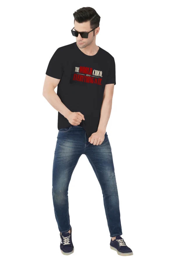 Black Round Neck T-Shirt – The World Chico and Everything in It