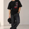 286 Black Oversized T-Shirt – You Need People Like Me