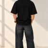 287 Black Oversized T-Shirt – You Need People Like Me