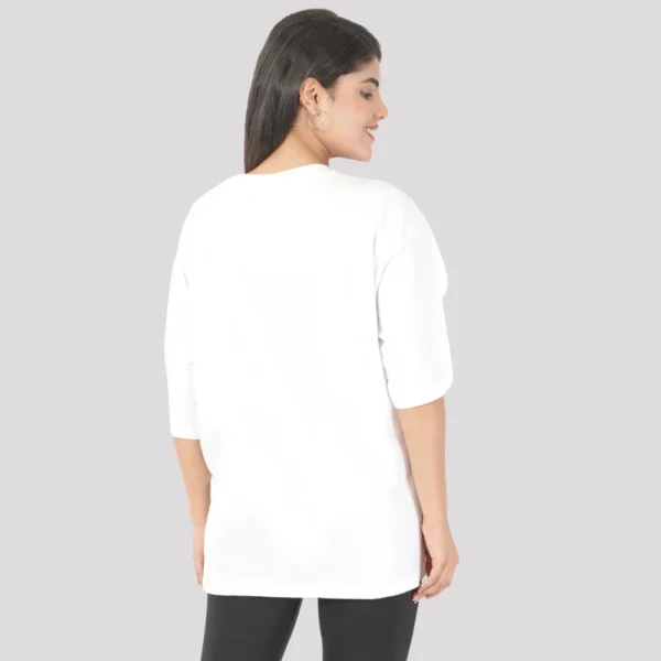 Joe Vogue Women’s White Oversized T-Shirt — Good Things Take Time