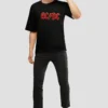 Black Oversized T-Shirt – AC/DC Rock Graphic