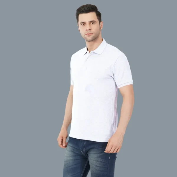 3-10.webp White Solid Polo Tshirt