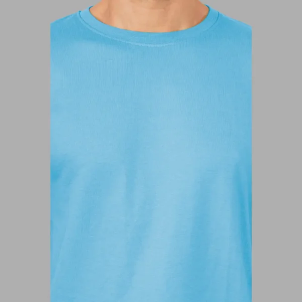 3-2-2.webp Ocean Blue Solid Round Neck Tshirt