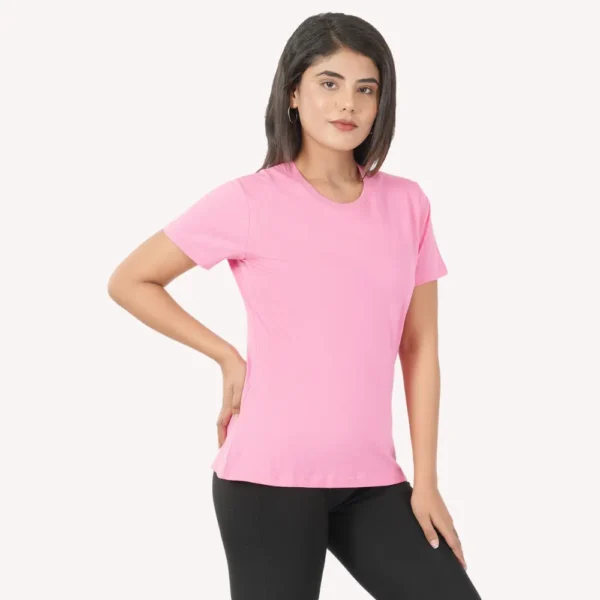 Pink Solid Women TShirts
