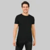 3-3.webp Black Solid Round Neck Men Tshirts