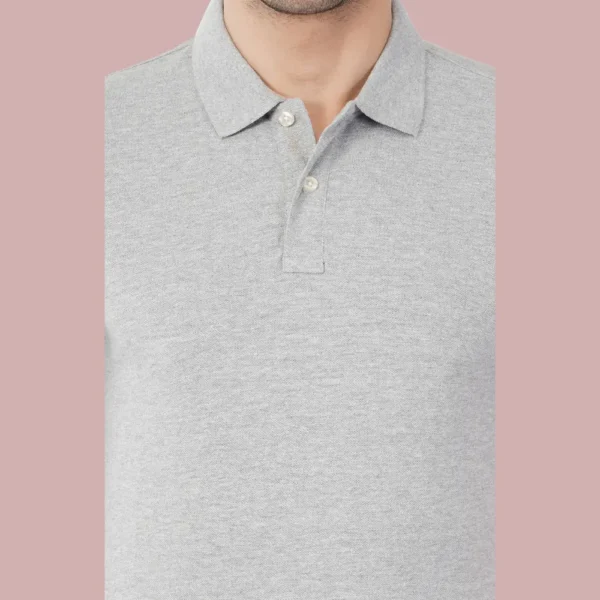 3-5-1.webp Grey HTR Solid Polo Tshirts Men