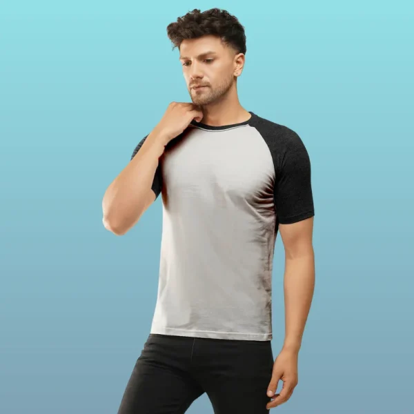 Raglan Tshirt Grey HTR Black
