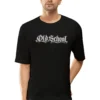 303 Black Oversized T-Shirt – Old School Gothic Typography