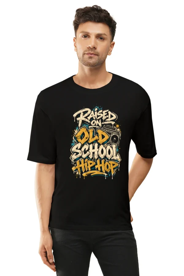 Black Oversized T-Shirt – Raised on Old School Hip Hop