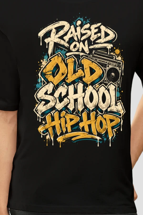 Black Oversized T-Shirt – Raised on Old School Hip Hop