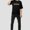 307 Black Oversized T-Shirt – Old School Gothic Typography