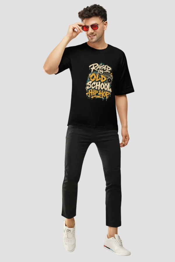 Black Oversized T-Shirt – Raised on Old School Hip Hop